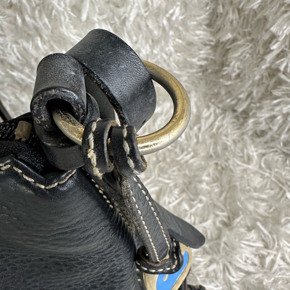 Dooney and Burke East West Slouch Black Pebbled Leather Hobo Bag - Picture 5 of 12